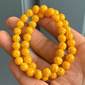 Coated HQ Realgar Crystal Bracelet 8mm